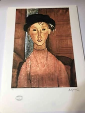Amedeo Modigliani off set lithograph cm 50x70 Archives Paris - signature on