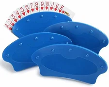 Set of Four Hands Free Playing Card Holders Trays for Canasta/UNO