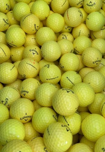 50 balles de golf d'occasion Callaway jaune super douces AAAA presque comme neuves - Photo 1/1