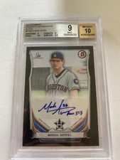 2014 Bowman Chrome Prospect Auto Mark Appel BGS 9/ 10 Auto. 1 POP!!!