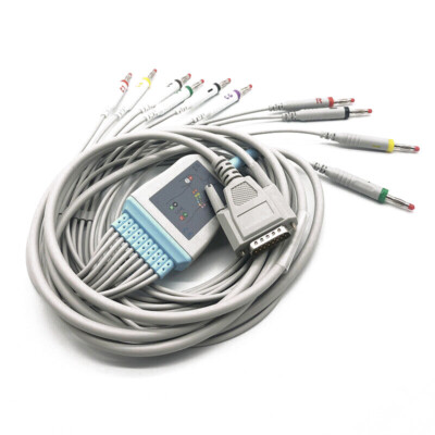 For Edan SE-601 Nihon Kohden/Biocare Patient Cable Banana4.0 ECG EKG 10Lead Wire