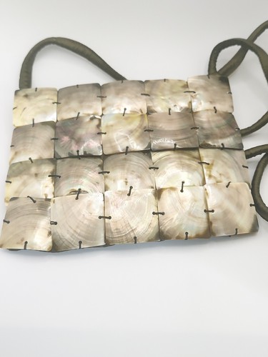 Vintage Tied Abalone Shell Shoulder bag / Handbag - Picture 2 of 4