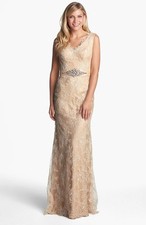 La Femme Embellished Sleeveless Lace Gown size 6 