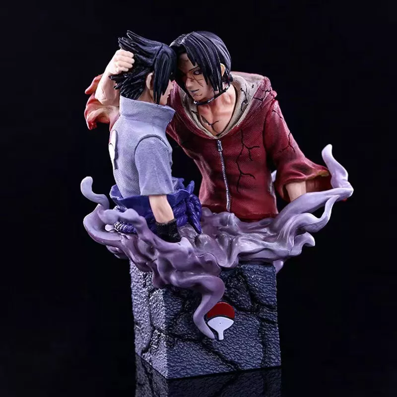 Itachi vs Sasuke Uchiha Model Statue Action Figure Figurine Naruto