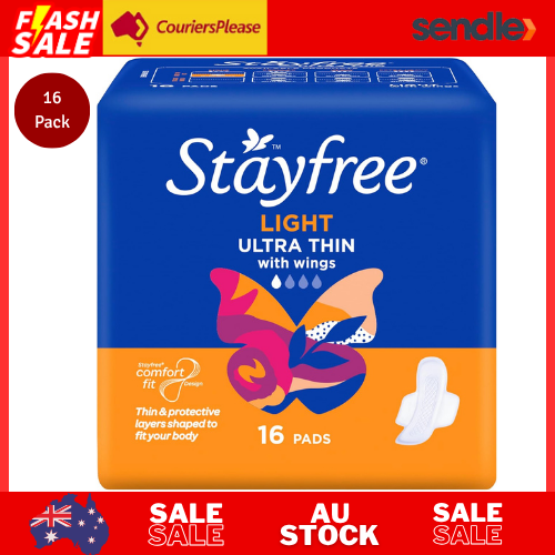 Stayfree Ultra Thin Light Pads with Wings 16 Pack - Picture 1 of 2