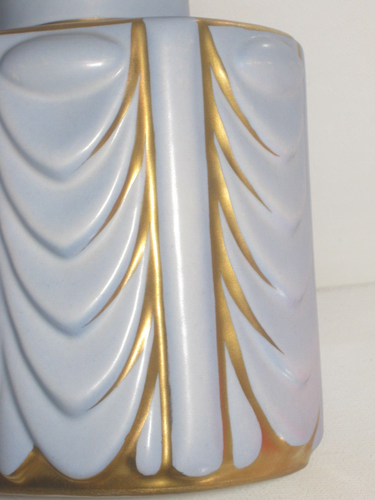 Vintage Art Deco Carlin Comforts Porzellan Waschtisch Kommode Set 3 Flaschen blau - Bild 24 von 24