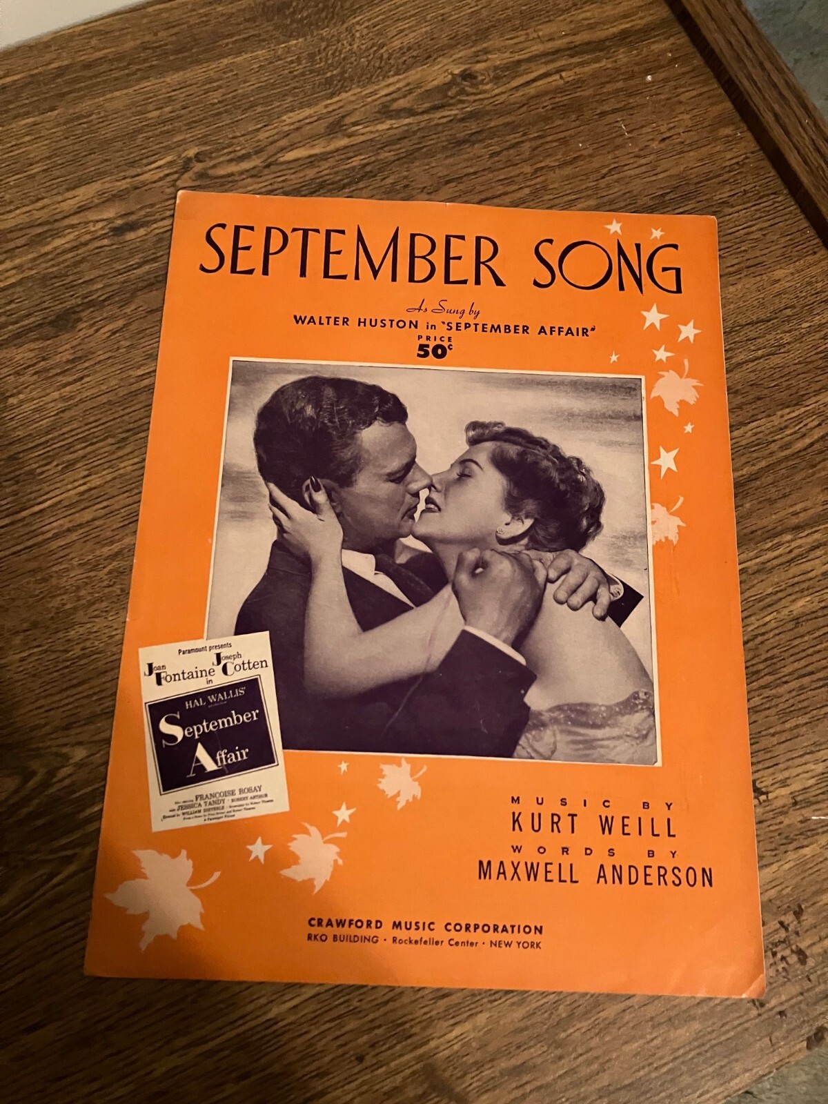 Vintage Sheet Music - September Song