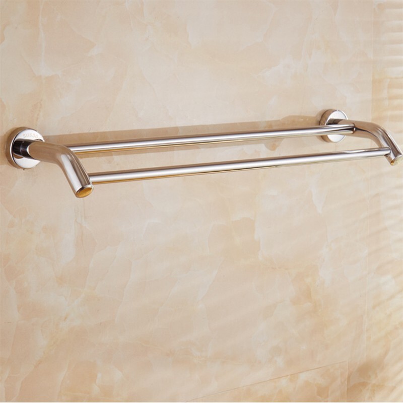 AntiRust Stainless Steel Bath Towel Rail Hanger Wall Mounted Bathroom