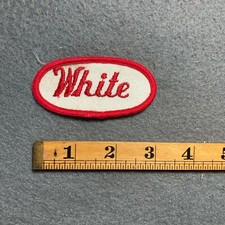 Vintage White Name Patch Work Uniform Tag Shop Worker 1960s 1970s