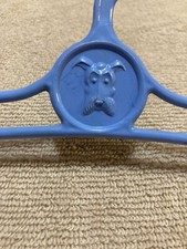 Blue Scottish Terrier face plastic children's hanger