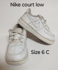 NIKE COURT BOROUGH LOW WHITE GUC Size 6 C