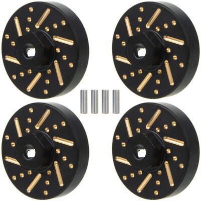 4Pcs Brass Wheel Hex Adapter Counterweight Set for RC Car 1/24 AXIAL SCX24 90081