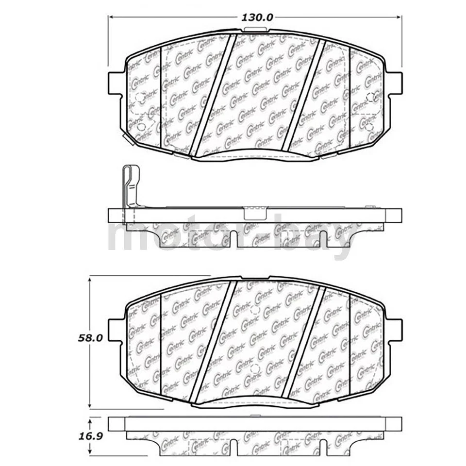 Pastillas de freno delanteras traseras de cerámica para Kia Forte Koup 2010 2011 2012 2013 Foto 3 de 4