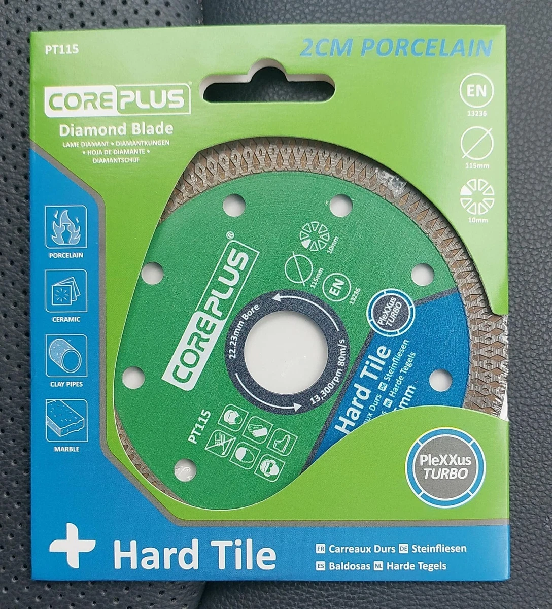 Coreplus PT115 Hard Tile 20mm Thick Porcelain Cutting Turbo 