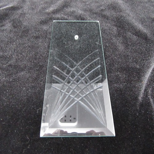 Clear Glass Chandelier Panel 3.5"x8.75" Art Deco Style Replacement Part Etched - Picture 3 of 7