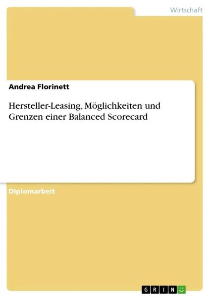 Andrea Florinett | Hersteller-Leasing, MöGlichkeiten Und Grenzen Einer...-image
