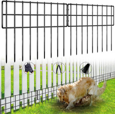 15 Panels Garden Fence Animal Barrier, 21.2Ft L X 13In H No Dig Fence for Do