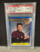 1992 Derek Jeter Front Row Draft Picks Gold #55, PSA10, POP14