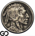 1918-D Buffalo Nickel *Key Denver Date, Lower Mintage*