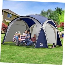 Large Beach Canopy Tent UPF 50 12x12 ft Waterproof  Rainproof Dome Navy Blue