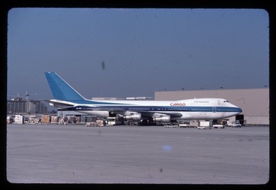 SL30 Slide  1985 EL AL Cargo Boeing 747 4X-AXZ Jet Aircraft Airport 330a