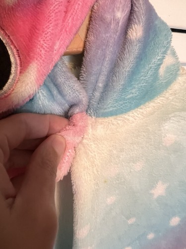 UNICORN HOODED Girls Kids Size 6 / 7 Robe Long Sleeve Soft Tie Belt - Picture 5 of 8