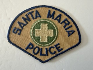 VINTAGE CALIFORNIA SANTA MARIA POLICE DEPT PATCH SANTA BARBARA COUNTY #D18