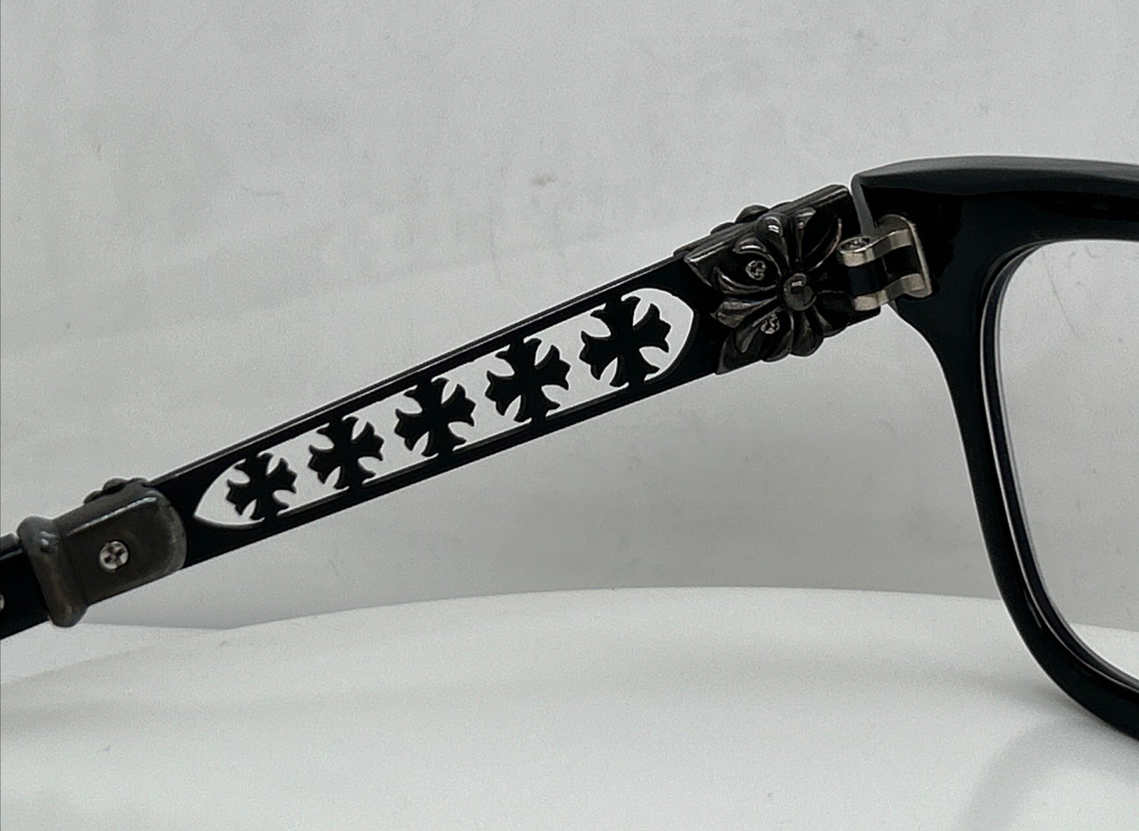 Chrome Hearts Instabone Black Plastic Clear Lens Glasses thumbnail 8