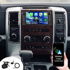 2+64GB Autoradio Für 2009-2012 Dodge RAM CarPlay GPS Navi Android 15 BT +Kamera