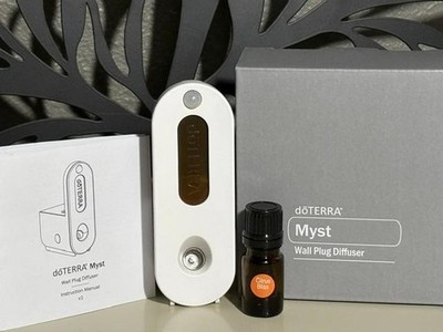 NIB doTERRA Myst Diffuser Motion or Time Interval Modes Wall Plug 5ml Sample oil