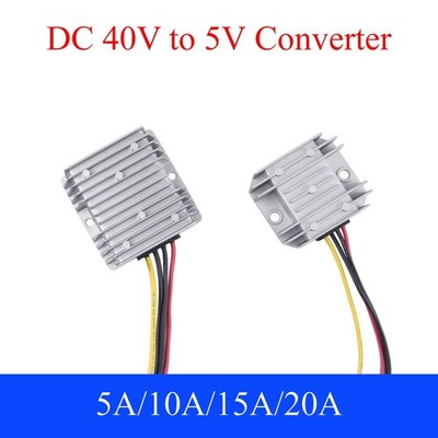 DC 48V to 5V 10A/20A Power Converter Buck Regulator Transformer Waterproof