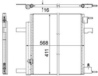 Mahle Kondensator, Klimaanlage AC 636 000P FüR Chevrolet Opel