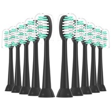Replacement Toothbrush Heads 10 Pack for AquaSonic Black Series and Vibe Series