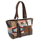 STS Ranchwear Womens Chaynee Mountain Multi-Color Leather Tote Bag OS