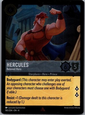 Hercules - Beloved Hero 180/204 Rare Ursula's Return Lorcana Cold Foil Near Mint