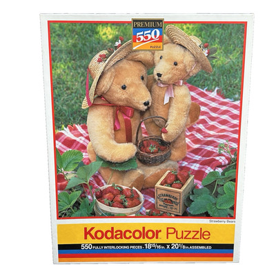 ストロベリーシュガー Kodak Kodacolor Puzzle Vintage Strawberry Teddy Bears 550 Pcs