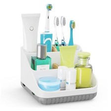 Bathroom Toothbrush Holders for Countertop - Electric Toothbrush White