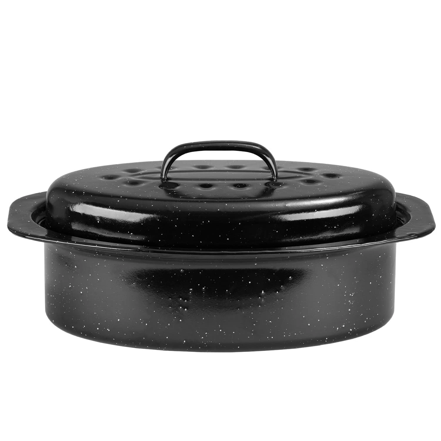 Granite Roaster Pan, Small 13” Enameled Roasting Pan with Domed Lid. Oval Tur...
Opens in a new wind