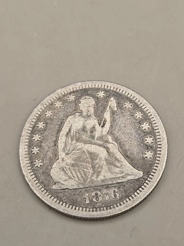 1876-CC Seated Liberty Silver Quarter 25C - Carson City Mint