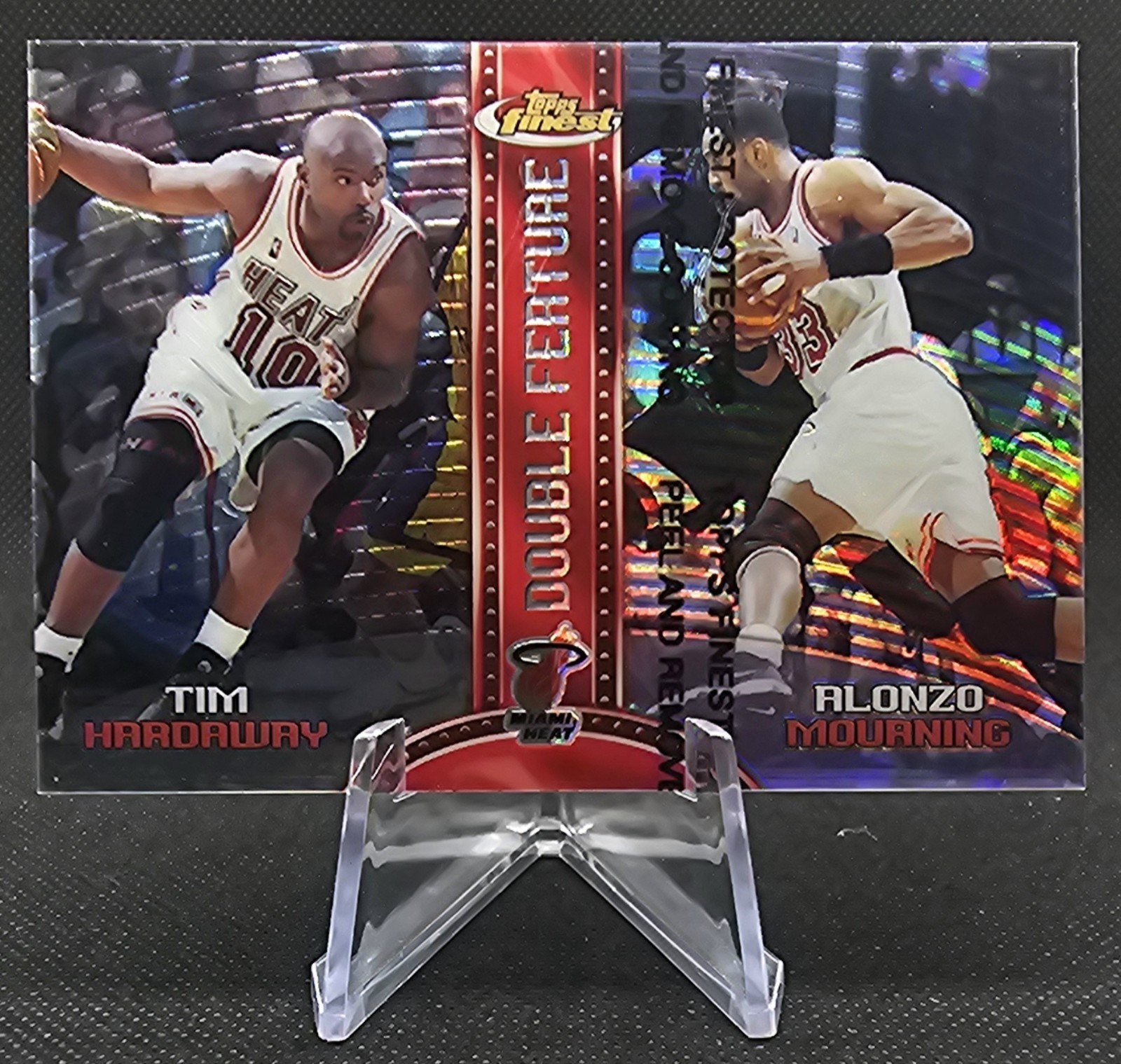 1999-00 Finest Double Feature Alonzo Mourning Tim Hardaway Right Refractor #DF4
