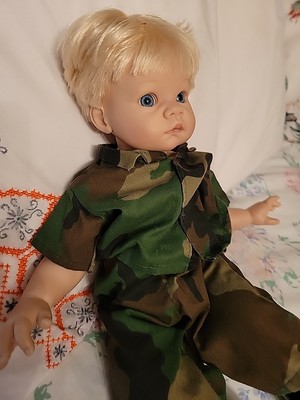 Lee Middleton 19'' Blonde Hair Blue Eyes Baby Boy Doll By Reva 1998