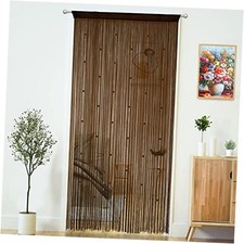 Beaded Curtain Door String Curtains for 39"W x 79"L Pack of 1 Dark Brown
