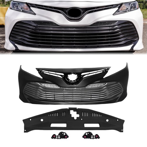 For 2018 2019 2020 Toyota Camry L LE XLE Front Bumper Cover Grilles Brackets