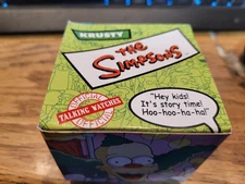 2002 Burger King The Simpsons Krusty the Clown Talking Watch  In Box never used