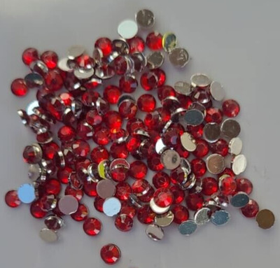 100 Strass/Glitzer/Schmucksteine, No Hotfix, Fb. (53) Ruby, SS10 2,8-3 mm