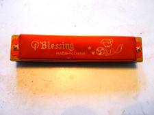 Blessing Used 5.25 Inch Long Harmonica.. 32 Hole.. Plays in C..