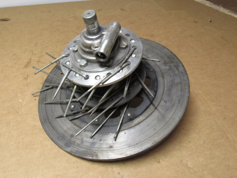 Disco de freno doble cubo rueda delantera Honda CB500 CB550K F cuatro CB500T CB450 1971-1978 Foto 4 de 4