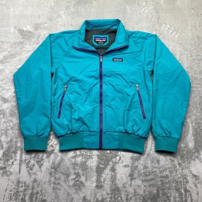 Patagonia Baggies Jacket Mens XS Teal Blue Purple Zip Nylon