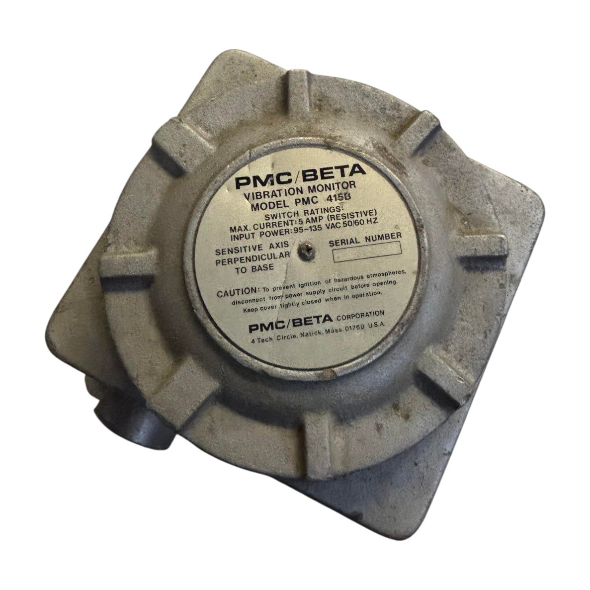 PMC/Beta PMC-415B Vibration Monitor Switch 5A 95-135VAC Industrial Sensor
