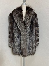 SAGA FOX Royal Silver Fox Fur Coat Size 13 - Elegant Design